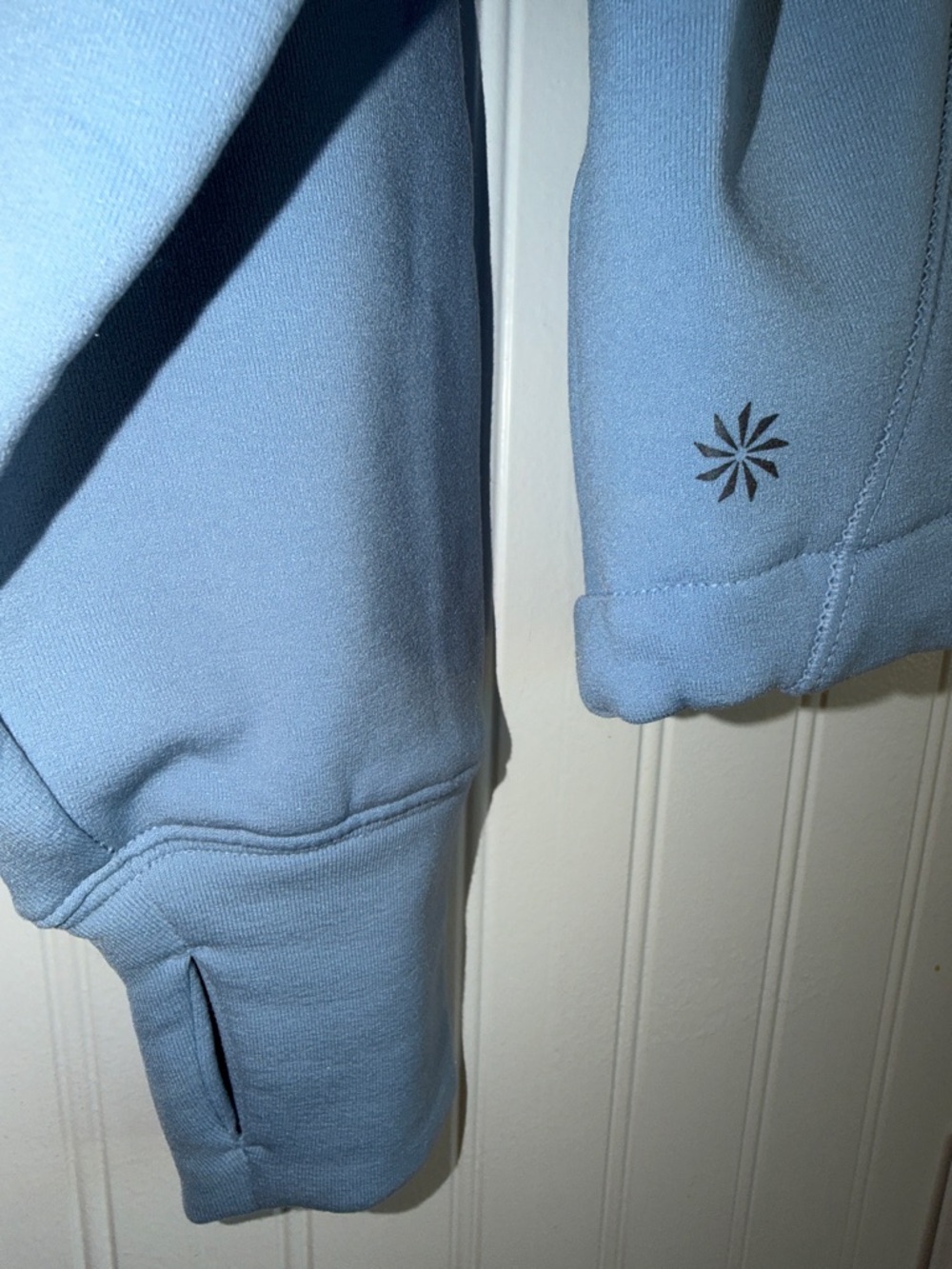 Athleta Light Blue Full-Zip Hooded Sweatshirt - Picture 8 of 10